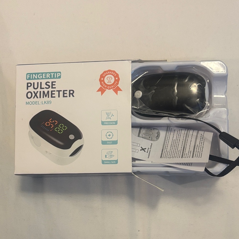 Fingertip Pulse Oximeter - Black and White
